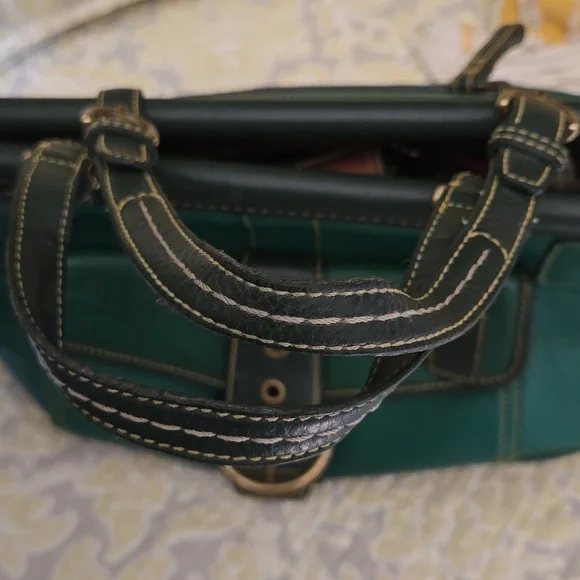 Coach Green Leather Satchel - Picture 6 of 8